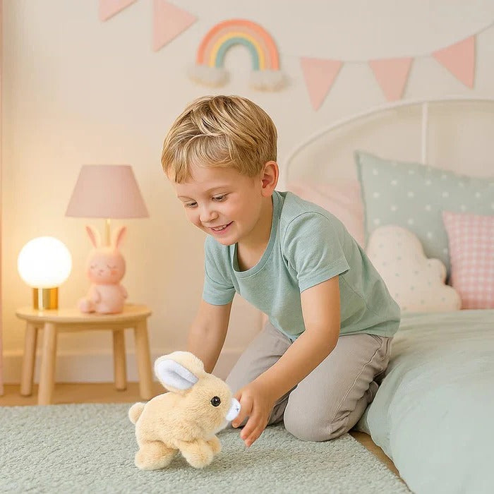 Interactive plush toy with movement and sounds