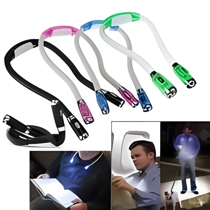 Tragbare LED-Leselampe für Freihand-Nutzung mit Flexiblen Armen