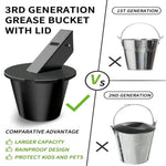 Grease drip tray with lid for effortless grilling