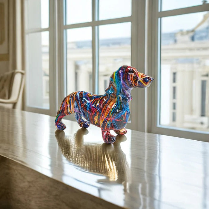 Colorful Dachshund Figurine for Stylish Living Spaces