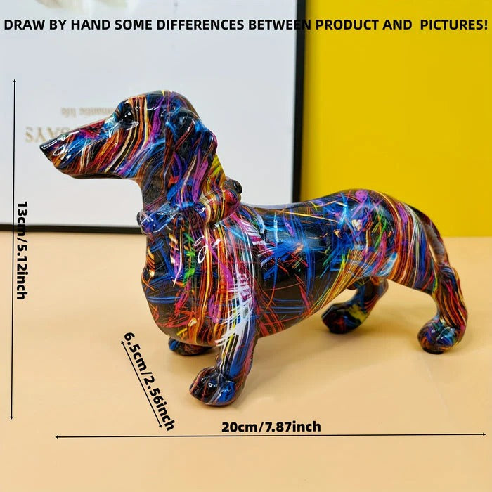 Colorful Dachshund Figurine for Stylish Living Spaces