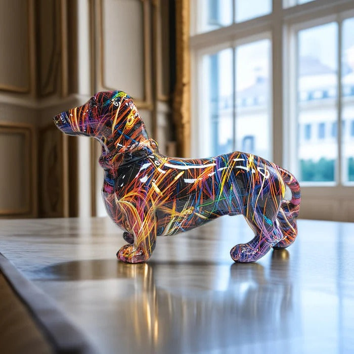 Colorful Dachshund Figurine for Stylish Living Spaces