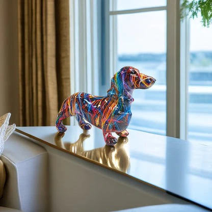 Colorful Dachshund Figurine for Stylish Living Spaces