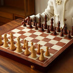 Compact Wooden Chess Set with Magnets and Storage