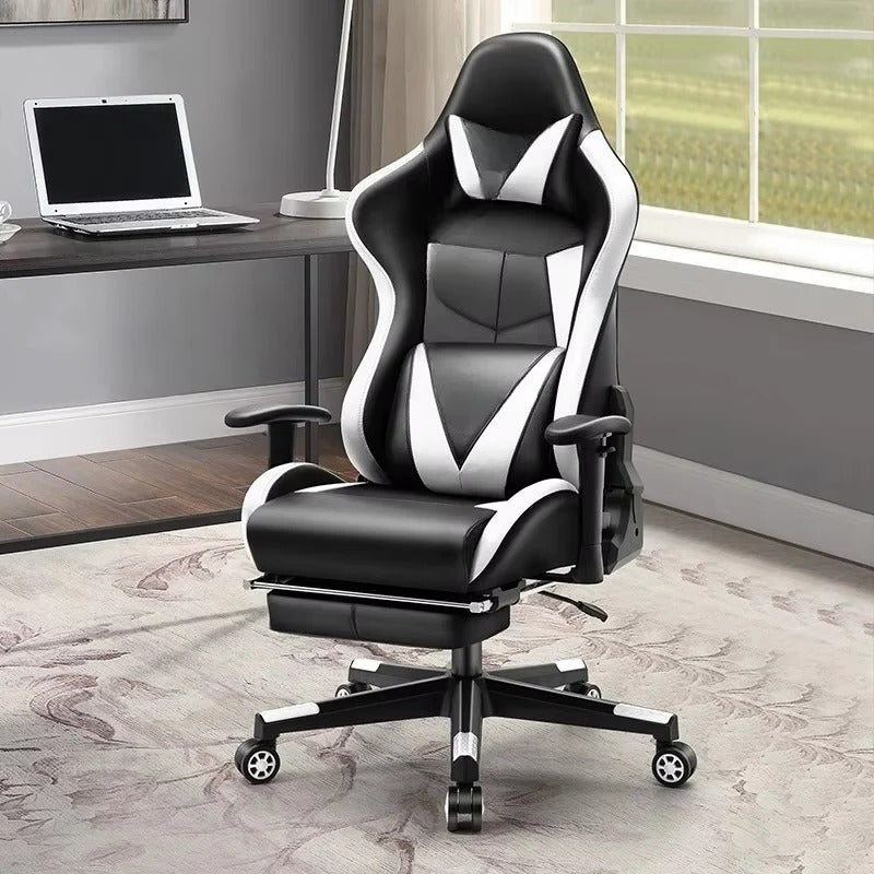 Ergonomic Gaming Chair with 180-Degree Recline and Adjustable Armrests