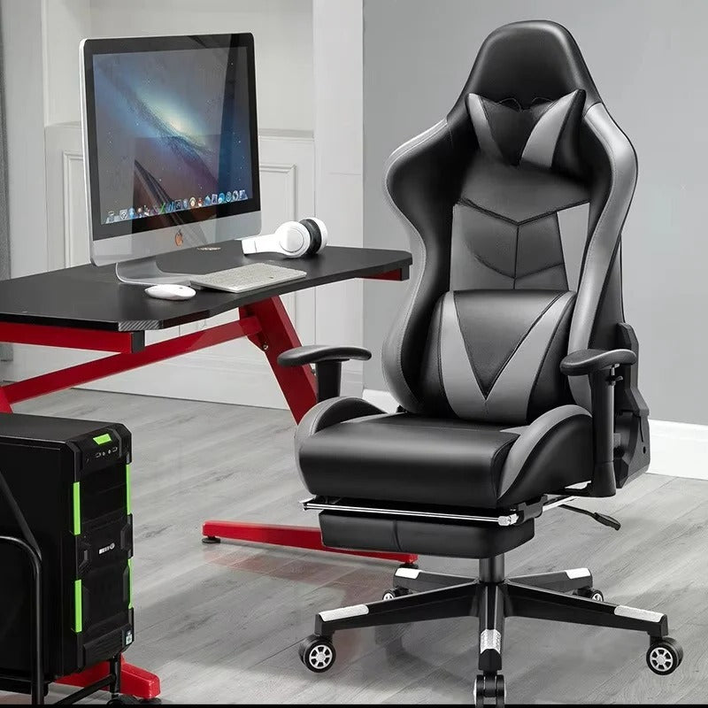 Ergonomic Gaming Chair with 180-Degree Recline and Adjustable Armrests