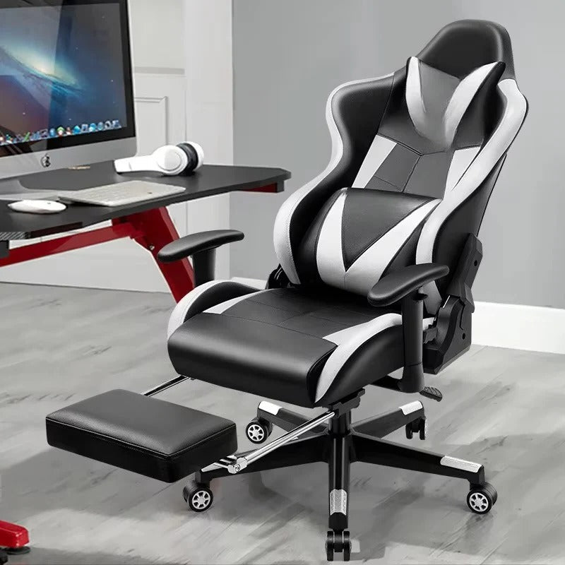 Ergonomic Gaming Chair with 180-Degree Recline and Adjustable Armrests