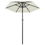 Dreischichtiger Sonnenschirm mit Kurbelfunktion und Aluminiumgestell