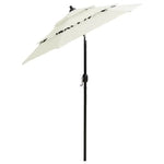 Dreischichtiger Sonnenschirm mit Kurbelfunktion und Aluminiumgestell