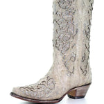 Sparkly Boots with Lace and Color Block Design