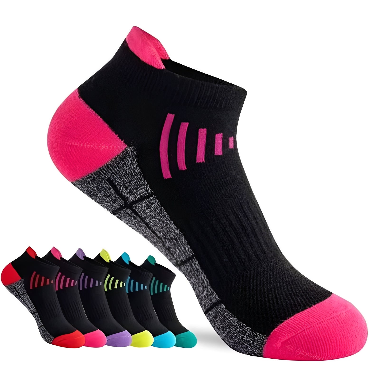 Breathable Sports Socks, 6-Pack for Dry Feet