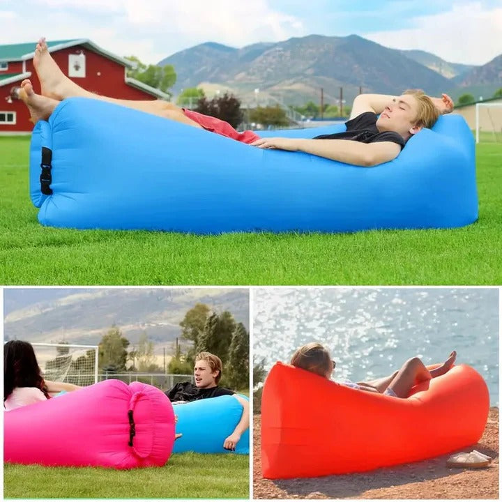 Outdoor Air Lounger - Inflatable Relax Mat for Travel and Camping