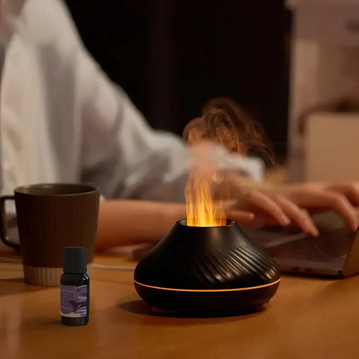 Luftbefeuchter mit Aromadiffusor und sanfter LED-Beleuchtung