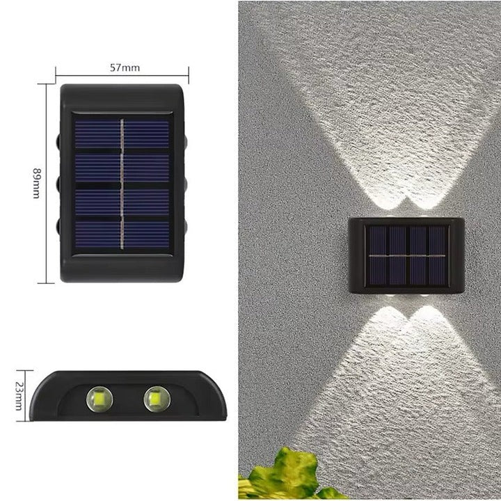 Solarbetriebene LED Außenwandlampe für effiziente Beleuchtung