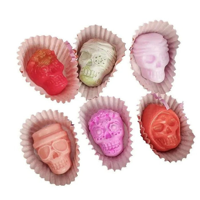 Flexible Silicone Skull Ice Cube Tray with 10 Compartments