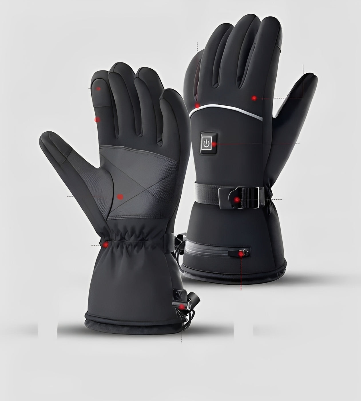 Electrically heated motorcycle gloves for cold days