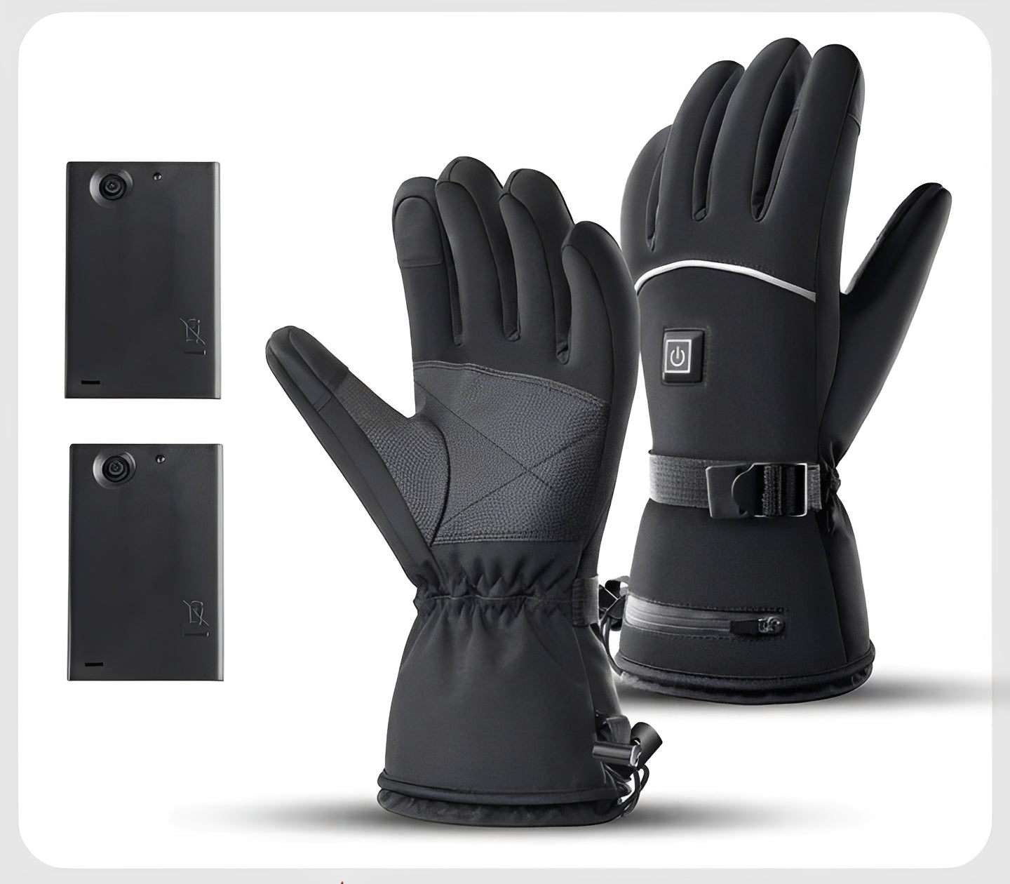 Electrically heated motorcycle gloves for cold days
