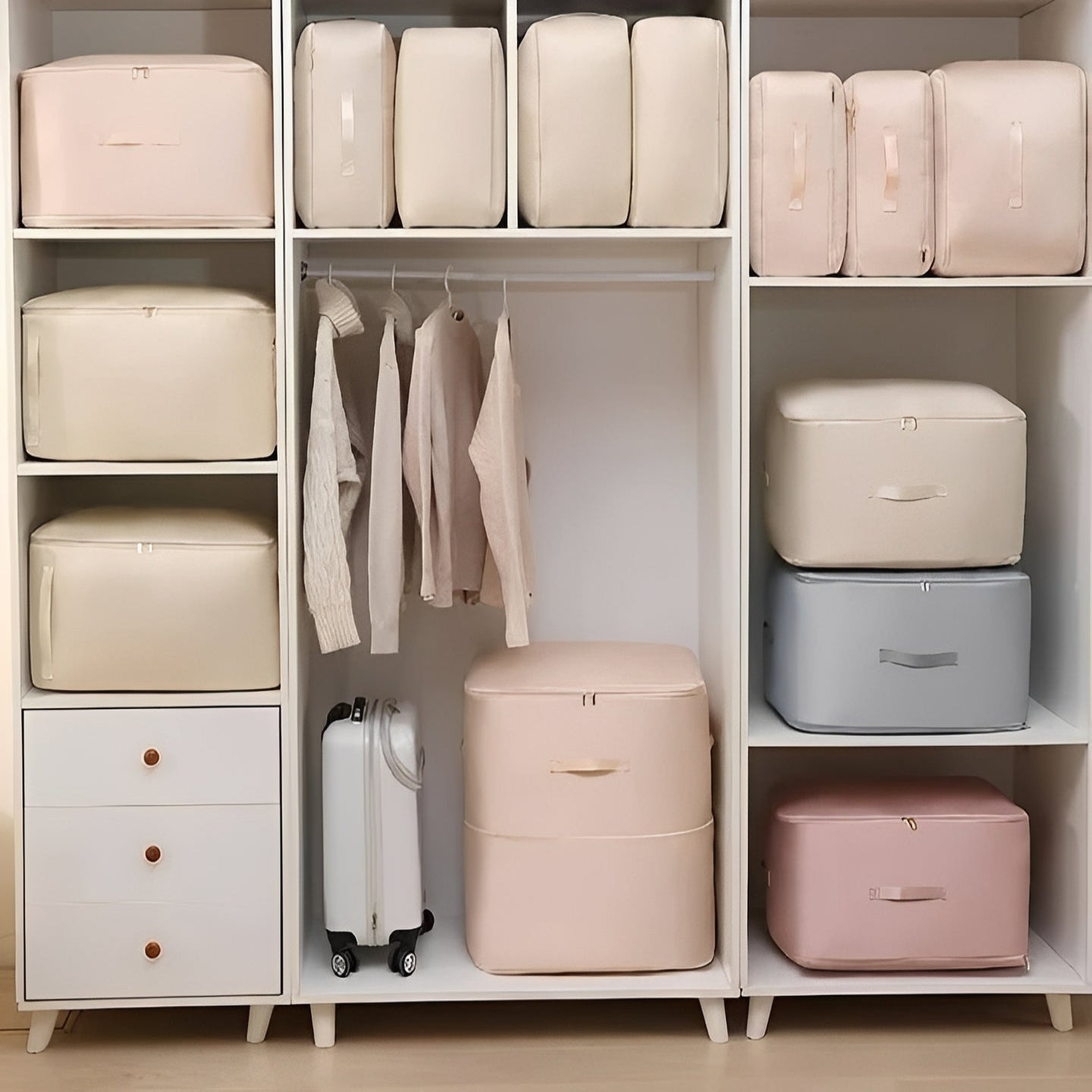 Platzsparende Organizer-Tasche für Reisen und Umzüge