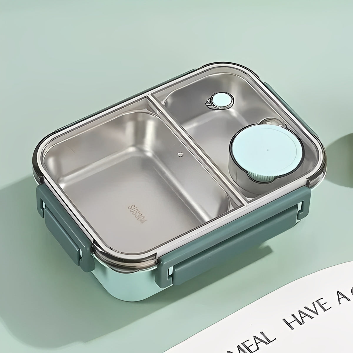 Heat-insulated food container with vacuum seal for hot food