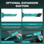 Cordless, rechargeable handheld vacuum cleaner for car and home