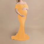 Elegant Maternity Photography Gown with Flowing Design