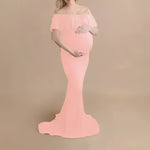 Elegant Maternity Photography Gown with Flowing Design