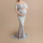 Elegant Maternity Photography Gown with Flowing Design