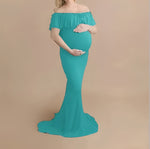 Elegant Maternity Photography Gown with Flowing Design