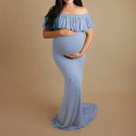 Elegant Maternity Photography Gown with Flowing Design