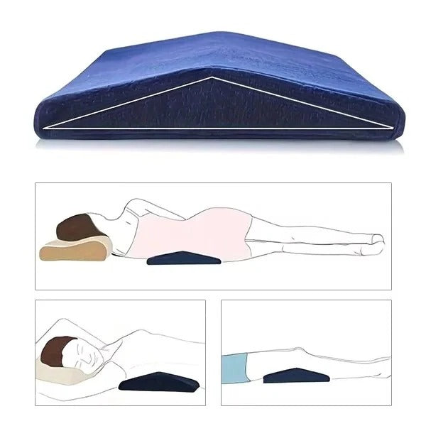 Ergonomic pillow for back support with breathable cover