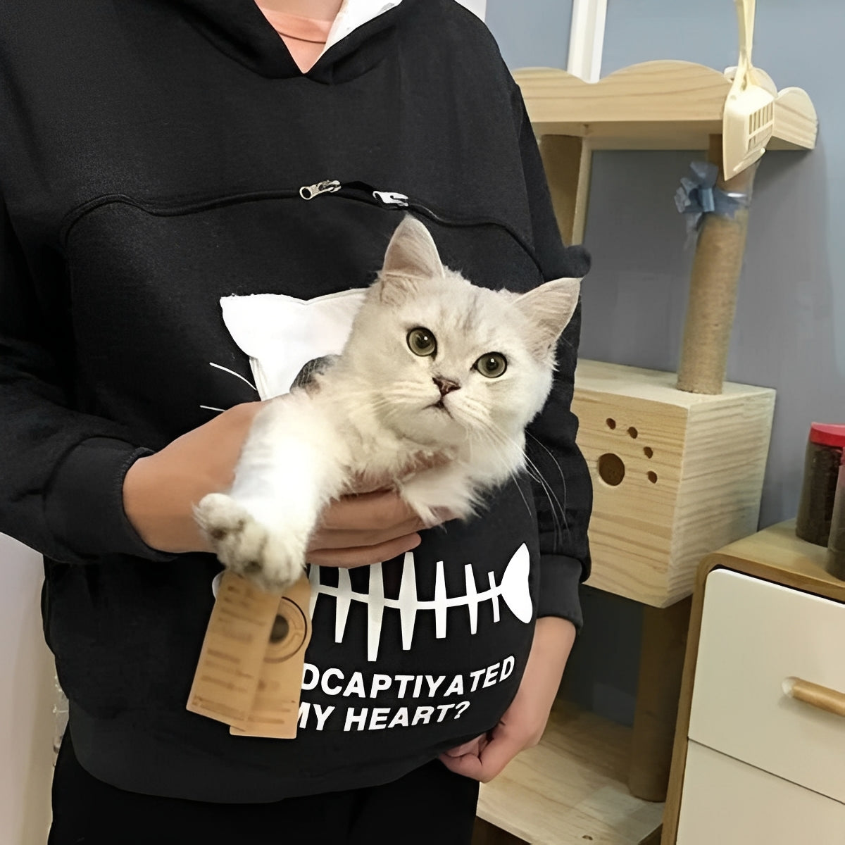 Kuschelhülle für Katzenliebhaber mit sicherem Einschub
