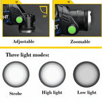 Wiederaufladbare LED Stirnlampe für freihändiges Licht