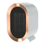 Compact electric heater with energy-saving mode for small rooms