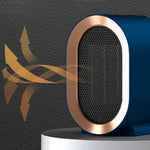 Compact electric heater with energy-saving mode for small rooms