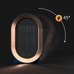 Compact electric heater with energy-saving mode for small rooms