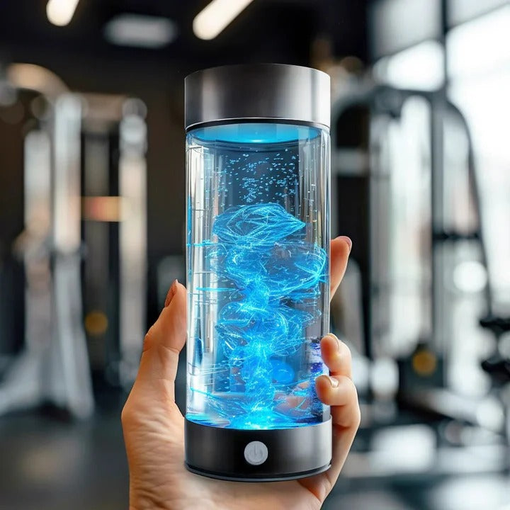 Portable hydrogen water bottle for home and on the go