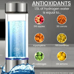 Portable hydrogen water bottle for home and on the go