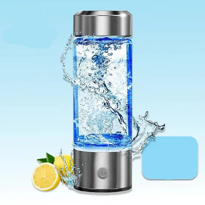 Portable hydrogen water bottle for home and on the go