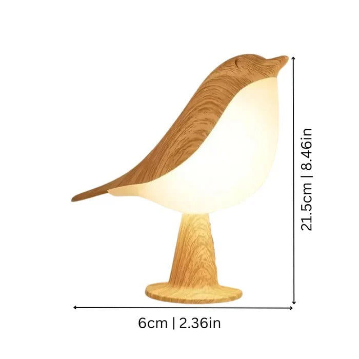 Vogel-förmige Tischlampe mit Farbwechsel-Funktion