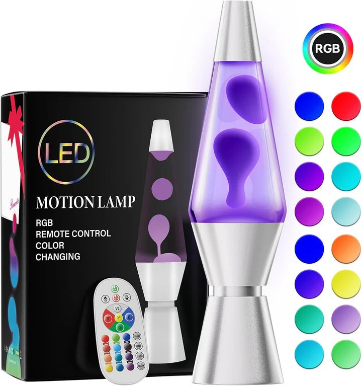 Fantasievolle Lava-Lampe mit Farbwechsel und Fernbedienung