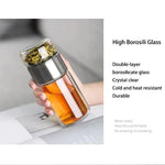 Isolierte Teekanne aus Borosilikatglas mit integriertem Sieb, 430 ml