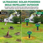 Solarbetriebener Ultraschall-Maulwurfabwehr, 4er Set