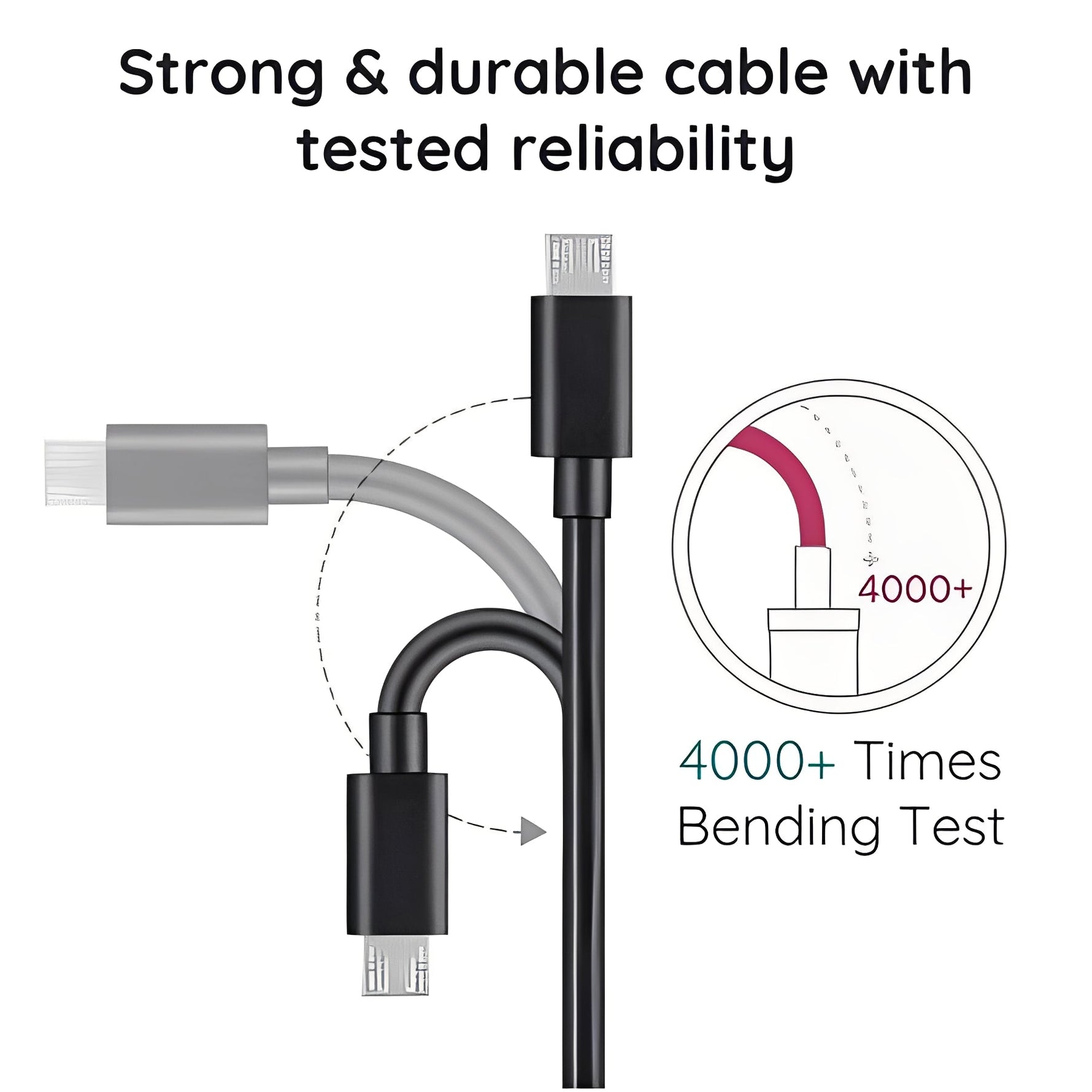 10 ft Micro USB Charging Cable for Convenient Use
