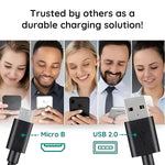 10 ft Micro USB Charging Cable for Convenient Use