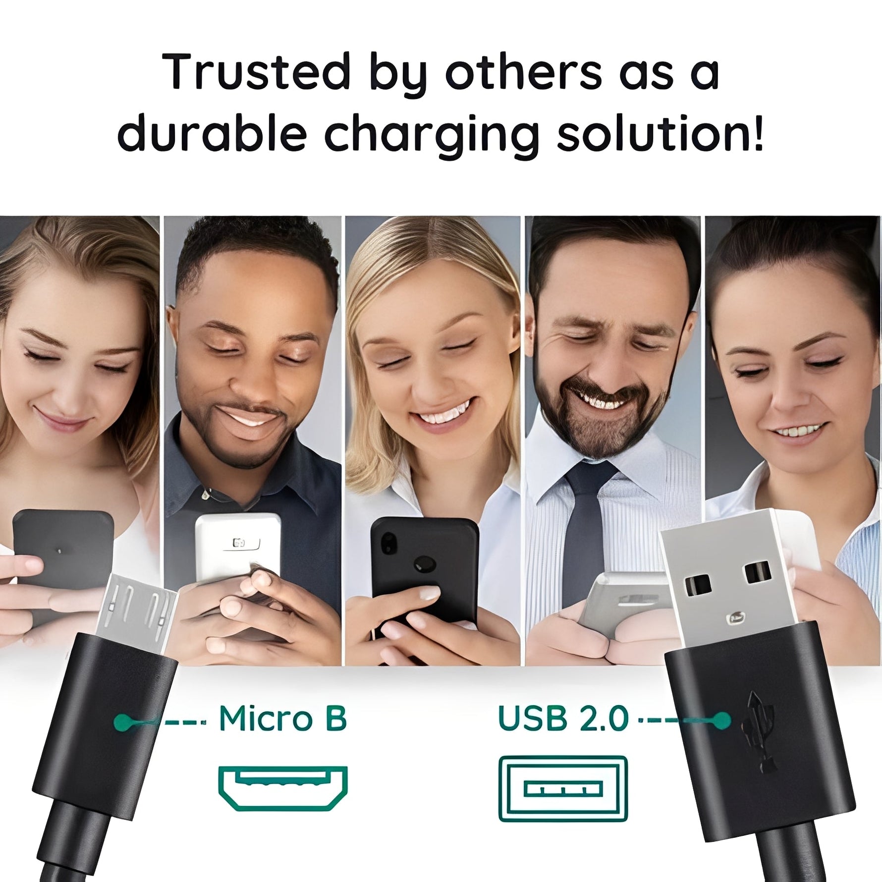10 ft Micro USB Charging Cable for Convenient Use
