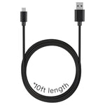 10-foot Micro-USB Charging Cable for Flexible Charging