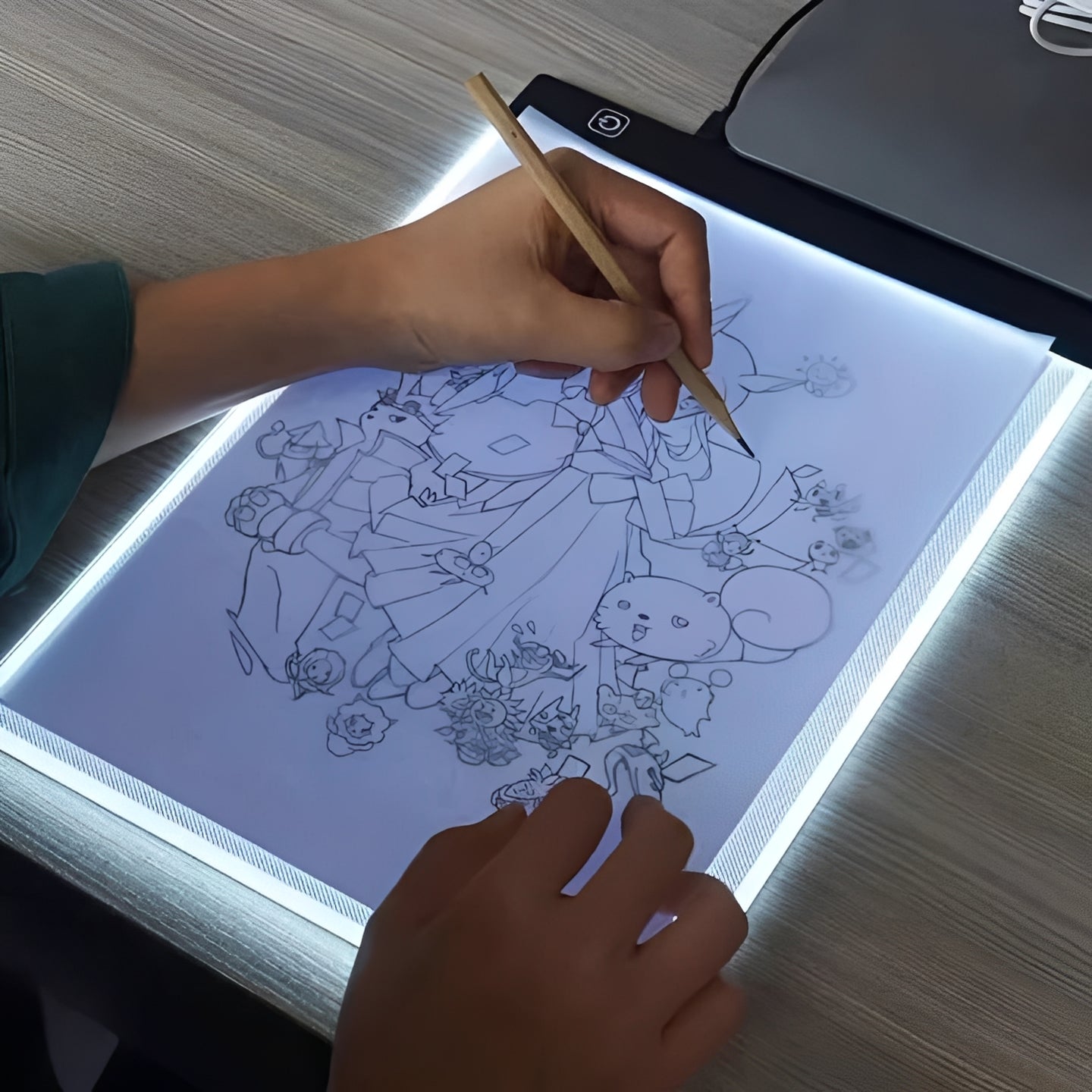 LED Zeichenpad mit Flexibler Helligkeitsanpassung für Kreatives Arbeiten