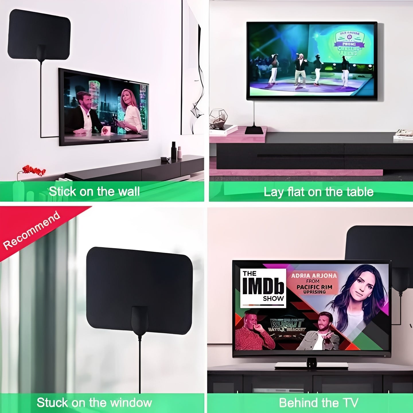 High-performance indoor antenna for optimized TV reception