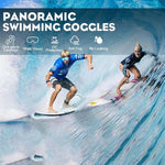 Schwimmbrille mit Anti-Beschlag und Weitwinkel-Gläsern
