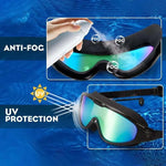Vielseitige Schwimmbrille mit Anti-Beschlag und Weitwinkel-Objektiv
